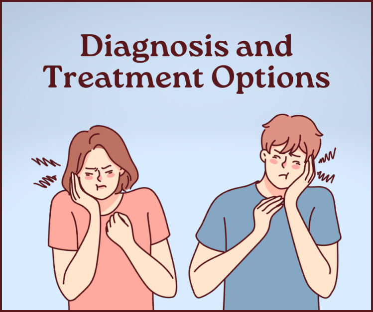 Illustration of a man and woman both clutching their jaws in pain.